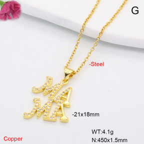 F6N408315aajl-L002  Fashion Copper Necklace