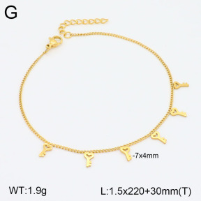 2A9001522aajl-413  Stainless Steel Anklets