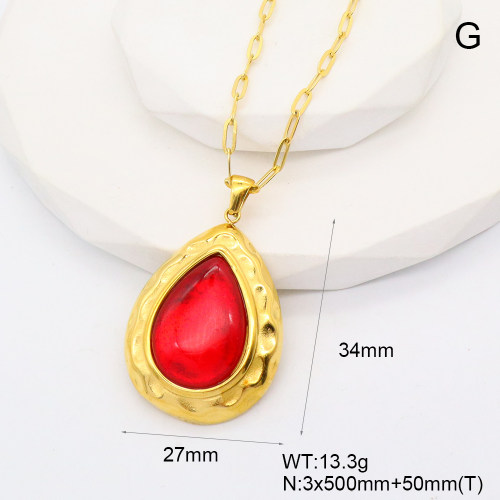 GEN001885bhva-066  Agate,Handmade Polished  Stainless Steel Necklace