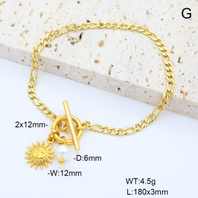 6B3002267abol-908  Shell Bead  Stainless Steel Bracelet