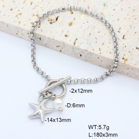 6B3002279vbnl-908  Shell Bead  Stainless Steel Bracelet