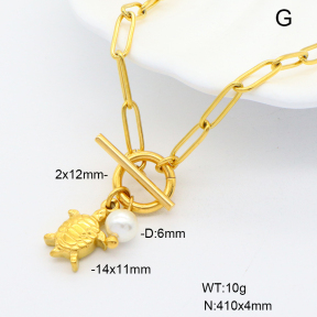 6N3001768vhha-908  Shell Bead  Stainless Steel Necklace