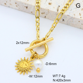 6N3001775vhhl-908  Shell Bead  Stainless Steel Necklace