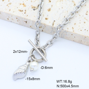 6N3001785vhha-908  Shell Bead  Stainless Steel Necklace