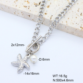 6N3001791bhia-908  Shell Bead  Stainless Steel Necklace