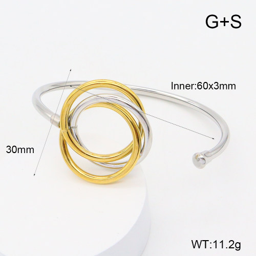 GEB000774vhkb-066  Handmade Polished  Stainless Steel Bangle  BC25050033B-PS