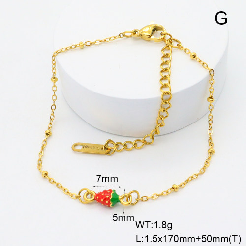 GEB000779vbnb-066  Enamel,Handmade Polished  Stainless Steel Bracelet  BC25040024B
