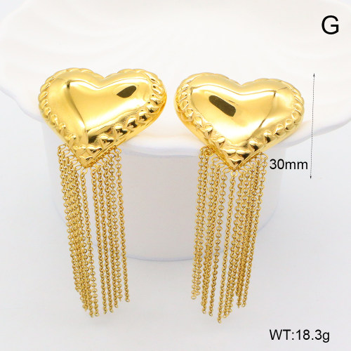 GEE002569vhkb-066  316 Pin,Handmade Polished  Stainless Steel Earrings  BC24080148E-2