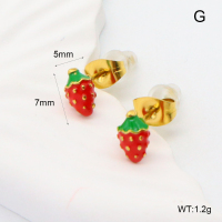 GEE002586bhva-066  316 Pin Enamel,Handmade Polished  Stainless Steel Earrings   BC25040025E