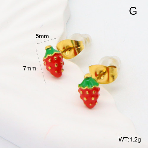 GEE002586bhva-066  316 Pin Enamel,Handmade Polished  Stainless Steel Earrings   BC25040025E