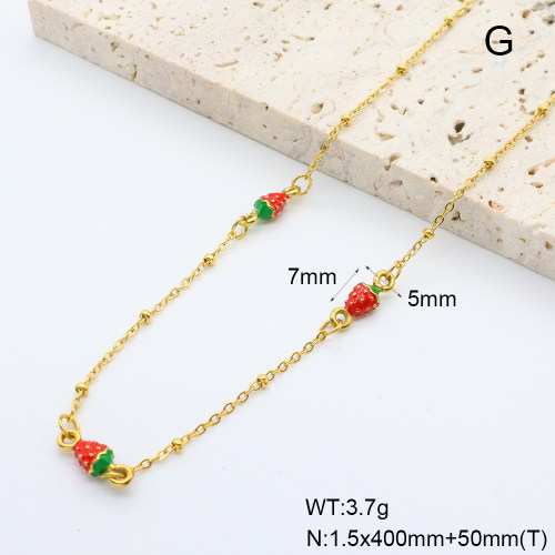 GEN002003bhia-066  Enamel,Handmade Polished  Stainless Steel Necklace  BC25040024N