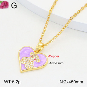 TN2000628vbnl-J183  Fashion Copper Bear Necklaces
