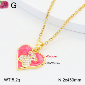 TN2000629vbnl-J183  Fashion Copper Bear Necklaces