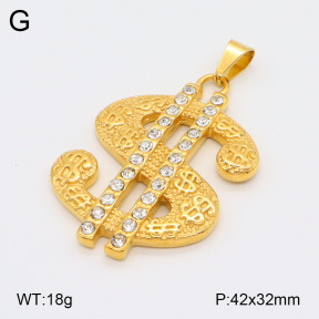 2P4001069bbov-239  Stainless Steel Pendant