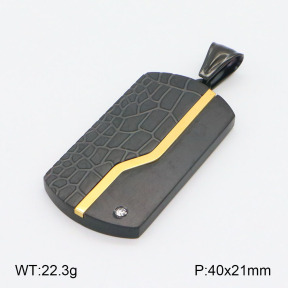 2P4001076bbov-239  Stainless Steel Pendant