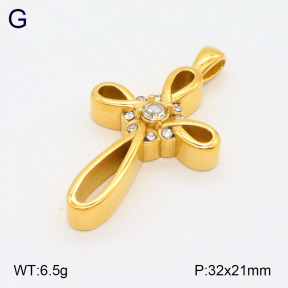 2P4001090bbov-239  Stainless Steel Pendant