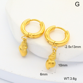 6E2007010bhva-908  316 Pin PVD  Stainless Steel Earrings