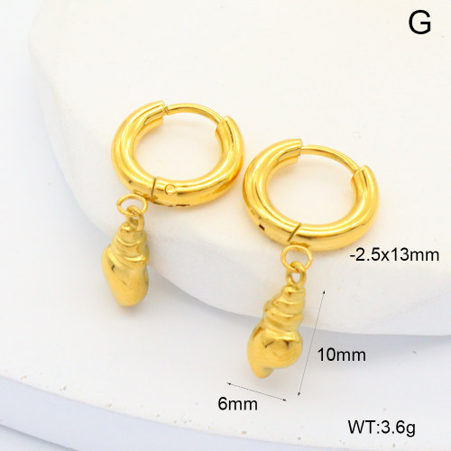 6E2007010bhva-908  316 Pin PVD  Stainless Steel Earrings