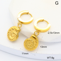6E2007012vhha-908  316 Pin PVD  Stainless Steel Earrings