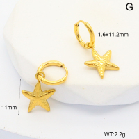 6E2007014bhva-908  316 Pin PVD  Stainless Steel Earrings