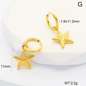 6E2007014bhva-908  316 Pin PVD  Stainless Steel Earrings