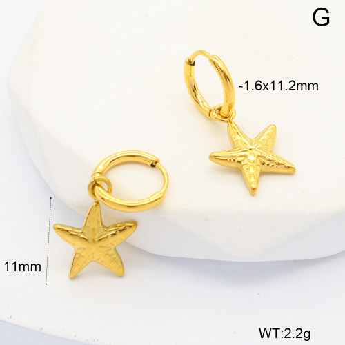 6E2007014bhva-908  316 Pin PVD  Stainless Steel Earrings