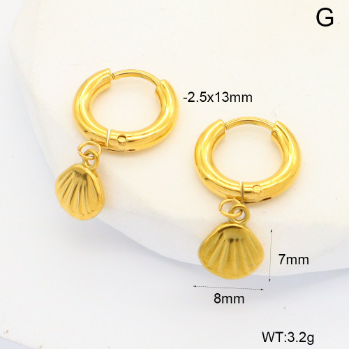 6E2007016bhva-908  316 Pin PVD  Stainless Steel Earrings