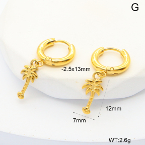 6E2007018bhva-908  316 Pin PVD  Stainless Steel Earrings