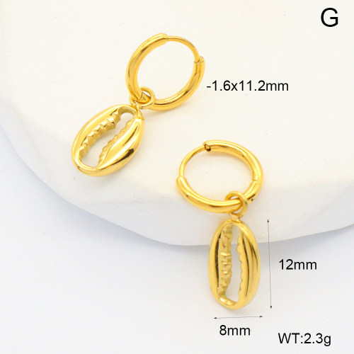 6E2007022bhva-908  316 Pin PVD  Stainless Steel Earrings