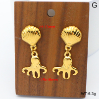6E2007025vhha-908  316 Pin PVD  Stainless Steel Earrings