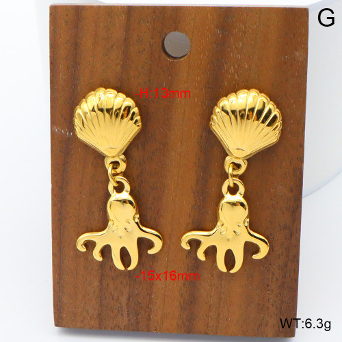 6E2007025vhha-908  316 Pin PVD  Stainless Steel Earrings