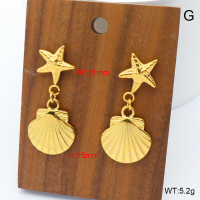6E2007026vhha-908  316 Pin PVD  Stainless Steel Earrings