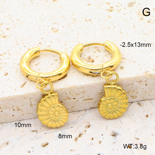 6E2007030bhva-908  316 Pin PVD  Stainless Steel Earrings