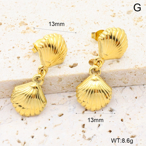 6E2007033vhha-908  316 Pin PVD  Stainless Steel Earrings