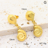 6E2007036vhha-908  316 Pin PVD  Stainless Steel Earrings