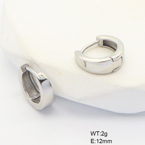 6E2007038bhva-106D  316 SS PVD,Handmade Polished  Stainless Steel Earrings