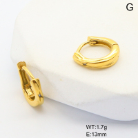 6E2007039ahjb-106D  316 SS PVD Czech Stones,Handmade Polished  Stainless Steel Earrings