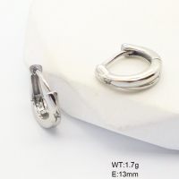 6E2007040vhha-106D  316 SS PVD Czech Stones,Handmade Polished  Stainless Steel Earrings