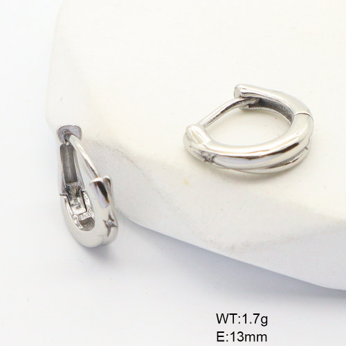 6E2007040vhha-106D  316 SS PVD Czech Stones,Handmade Polished  Stainless Steel Earrings