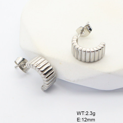 6E2007044bhva-106D  316 SS PVD,Handmade Polished  Stainless Steel Earrings
