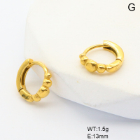 6E2007045bhia-106D  316 SS PVD,Handmade Polished  Stainless Steel Earrings