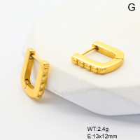 6E2007047bhhm-G034  316 SS PVD,Handmade Polished  Stainless Steel Earrings