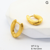 6E2007049bhbo-G034  316 SS PVD,Handmade Polished  Stainless Steel Earrings