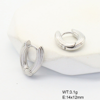 6E2007050bboo-G034  316 SS PVD,Handmade Polished  Stainless Steel Earrings