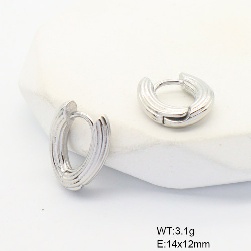 6E2007050bboo-G034  316 SS PVD,Handmade Polished  Stainless Steel Earrings