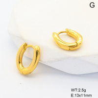 6E2007051bhbk-G034  316 SS PVD,Handmade Polished  Stainless Steel Earrings