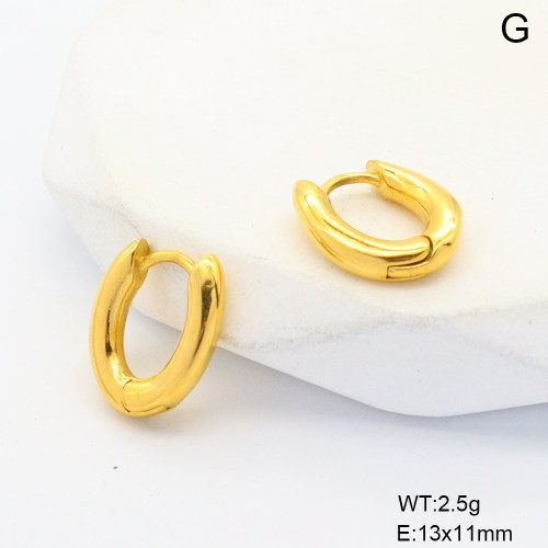 6E2007051bhbk-G034  316 SS PVD,Handmade Polished  Stainless Steel Earrings