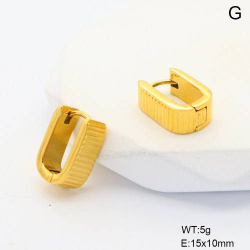 6E2007053bbpm-G034  316 SS PVD,Handmade Polished  Stainless Steel Earrings