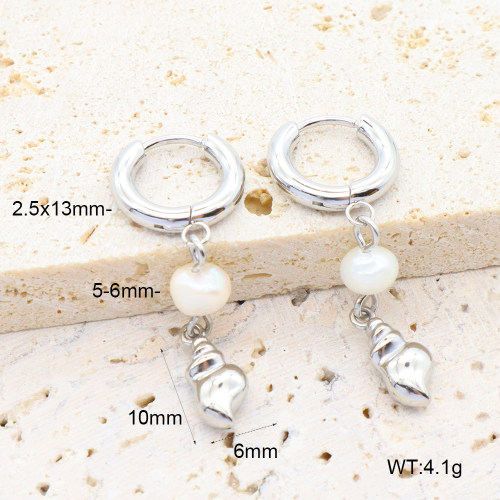 6E3002655vhha-908  316 Pin PVD  Stainless Steel Earrings