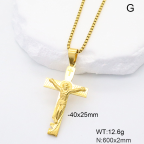6N2004964bbov-363  Stainless Steel Necklace